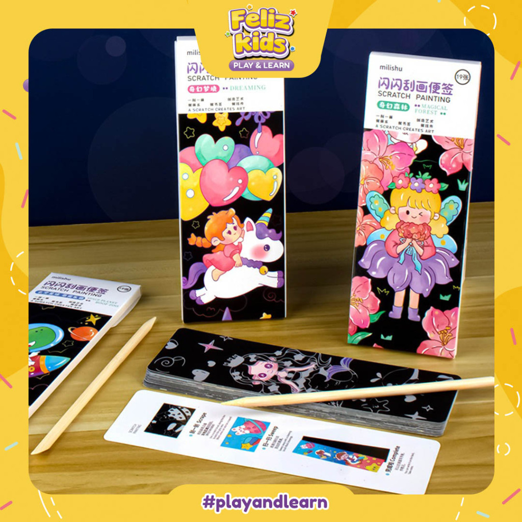 

[FELIZKIDS] [BK163] POCKET SCRATCH OFF PAINTING BOOK ISI 12 DAN 19 BONUS PENSIL GORES BUKU GOSOK WARNA BUKU GAMBAR TRAVEL BUKU GAMBAR