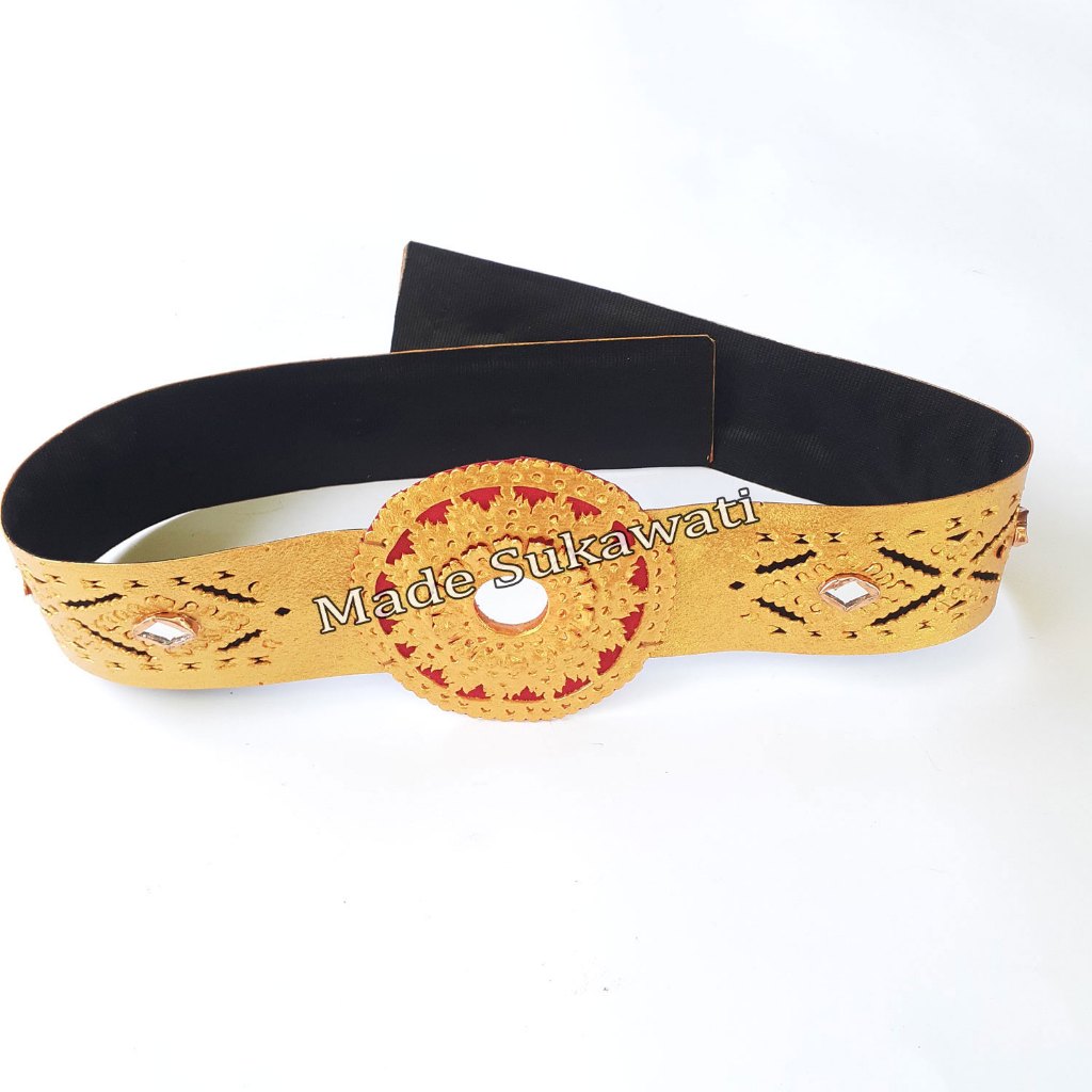 Sabuk Pending Anak Ukiran Kulit Tari Bali Ikat Pinggang Tari Bali untuk Anak