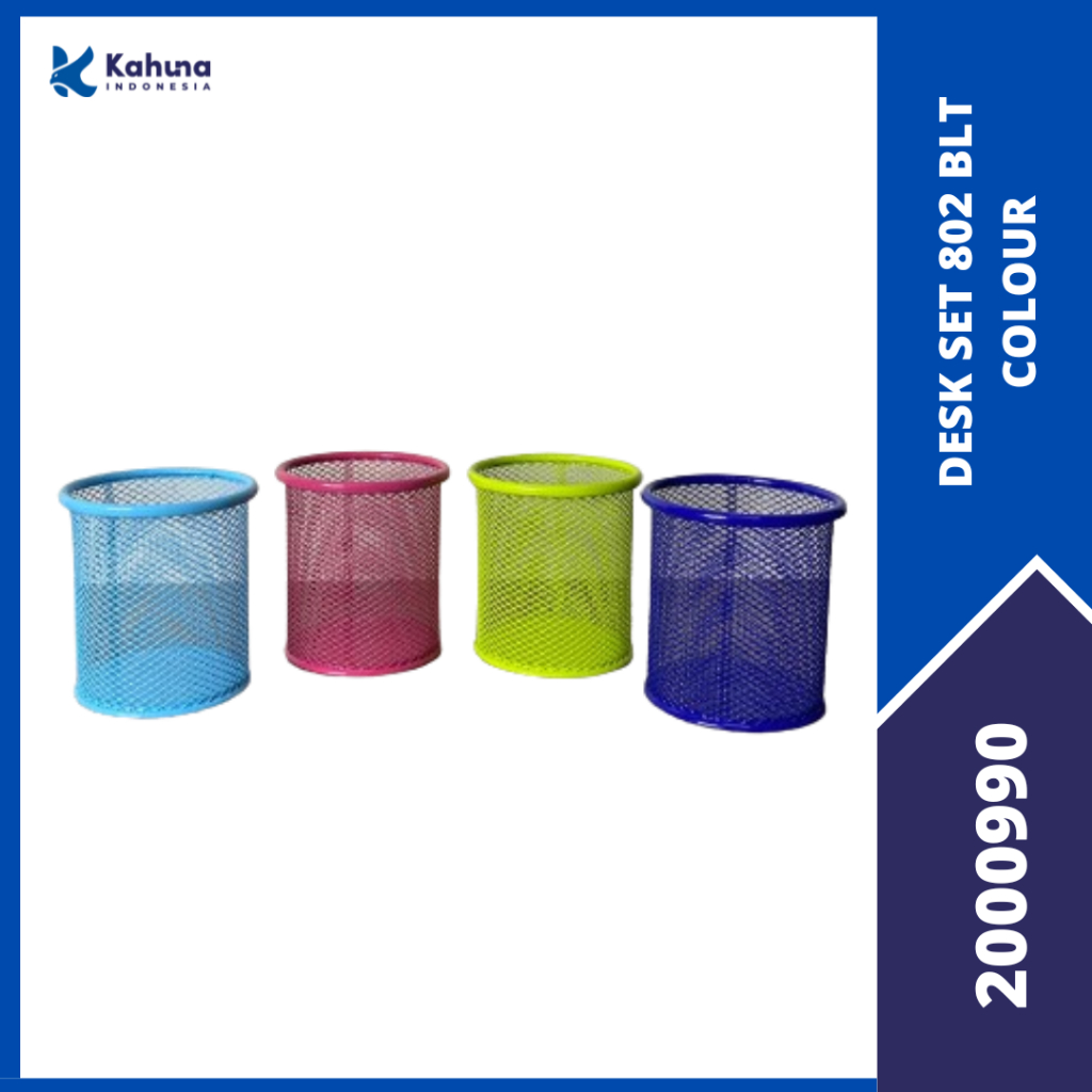 

Desk Set Besi / Tempat Pensil Bulat Jaring Color / Pen Holder [2000990]