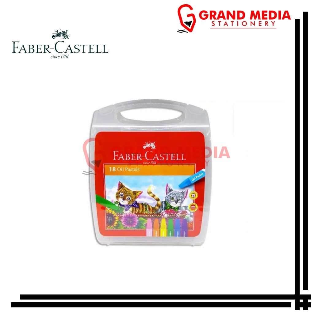 

[GRAND MEDIA] CRAYON / OIL PASTEL FABER CASTELL HEXAGONAL ECO 18 WARNA