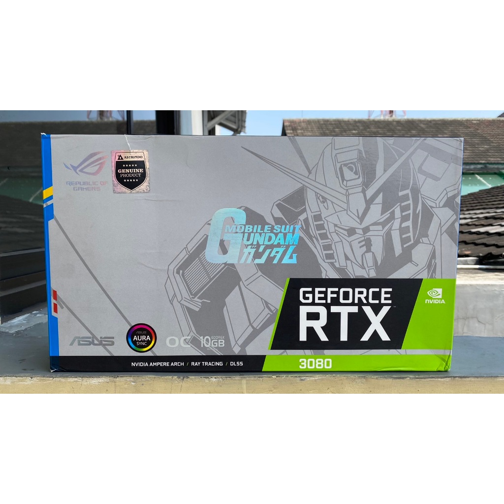 VGA ASUS ROG Strix GeForce RTX 3080 OC White 10GB GDDR6X Gundam Edition Fullset Garansi Resmi