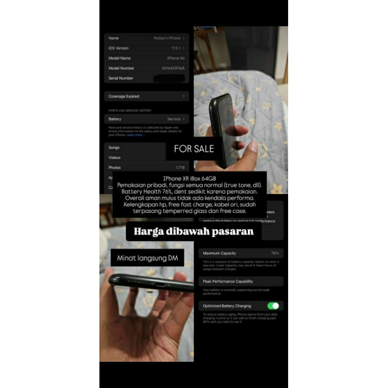 Iphone XR 64gb resmi ibox