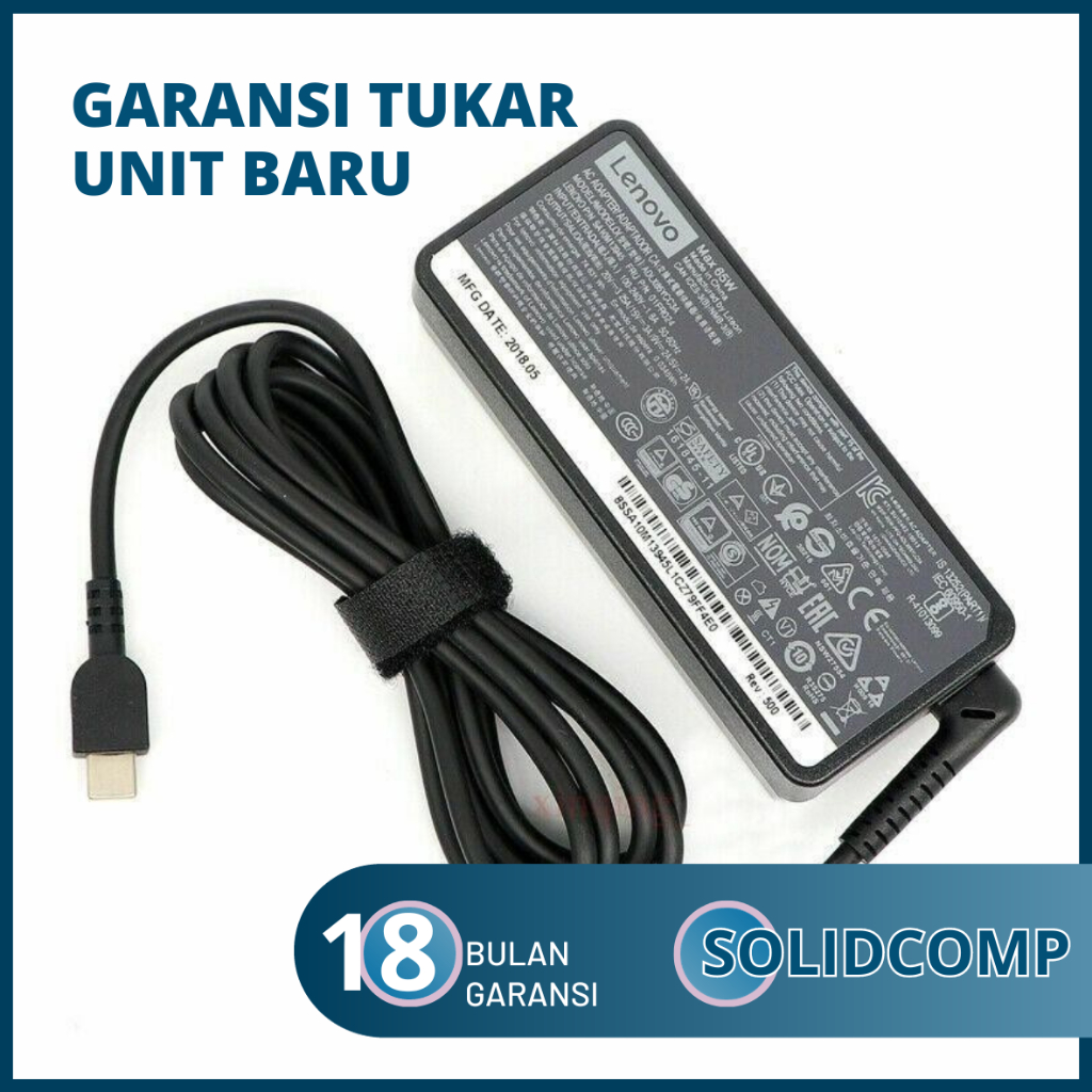 Adaptor Charger Lenovo Thinkpad x380 x390 x395 T490 T490s - usb type C