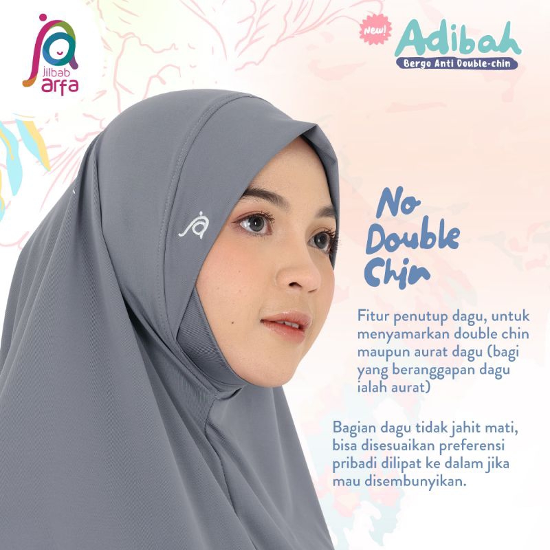 Bergo Dagu Adiba Jilbab Arfa | Jilbab Dagu | Jilbab Instan Jersey Premium | Jilbab Dagu Malaysia