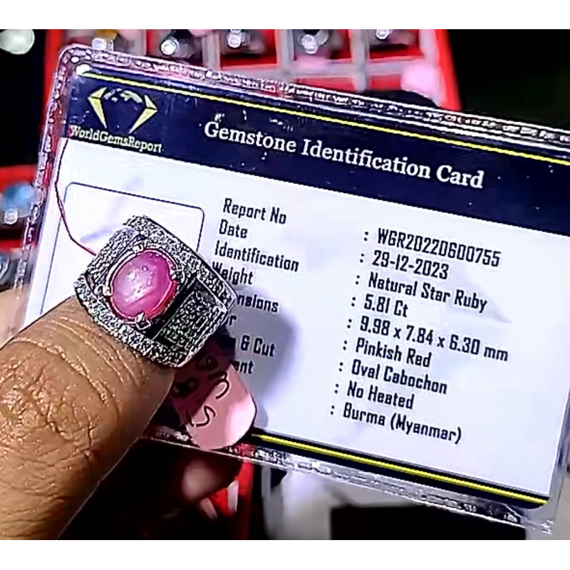 Natural Star Ruby ( Ori Burma NTD )