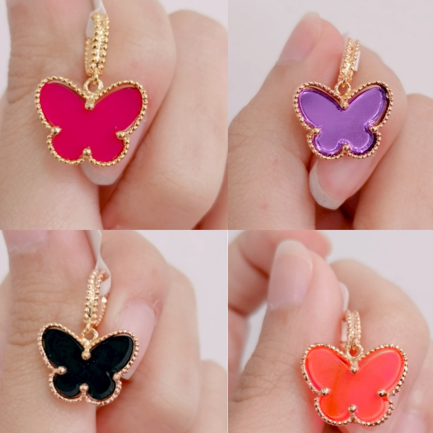 LIONTIN KUPU KUPU ALHAMBRA CANTIK EMAS ASLI