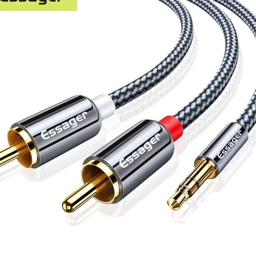 Terbaik Mumtaz Essager Kabel Audio HiFi 35mm to RCA 2 Meter  AV117
