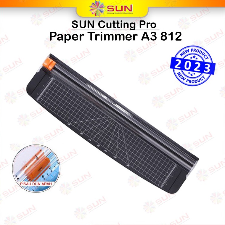 

KODE E5W Alat Potong Kertas Paper Cutter Paper Trimmer 812 A3 Bisa potong ukuran A3 Vertkal A4 A5 A6 atau lebih kecil