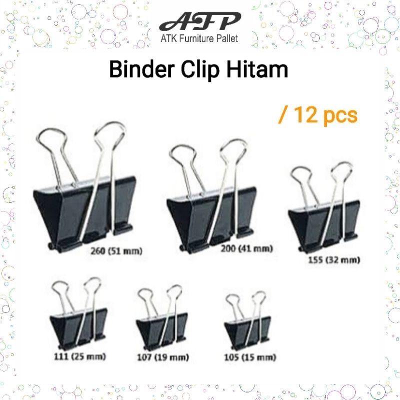 

Binder Clip Hitam 105 107 111 155 200 260