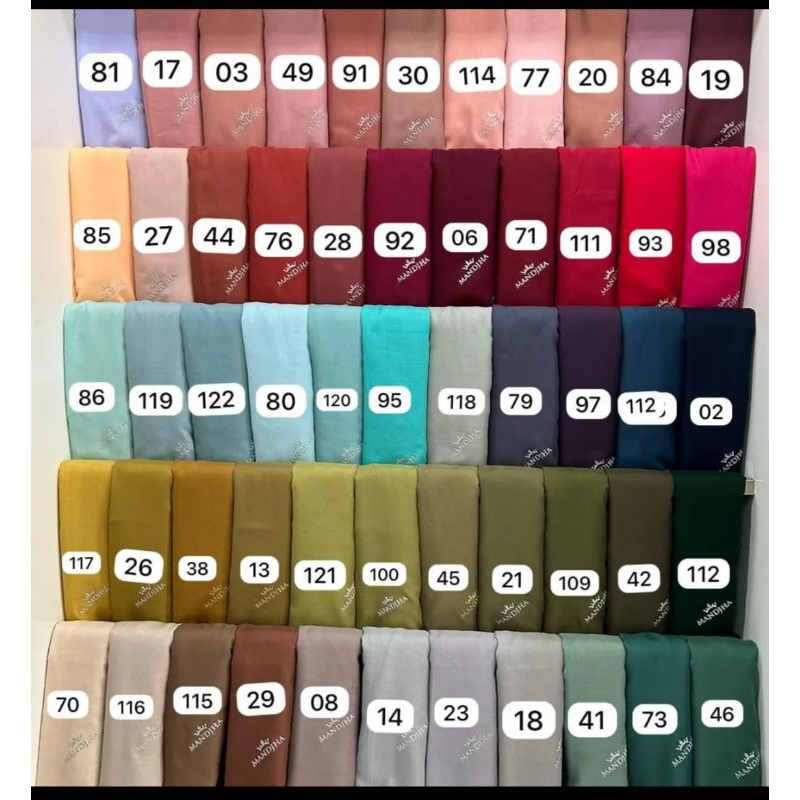 Mandjha Polos Ivan Gunawan Fashion Scarf Original Hijab Polos Ready Banyak Warna&Motif,Fashion Mandj