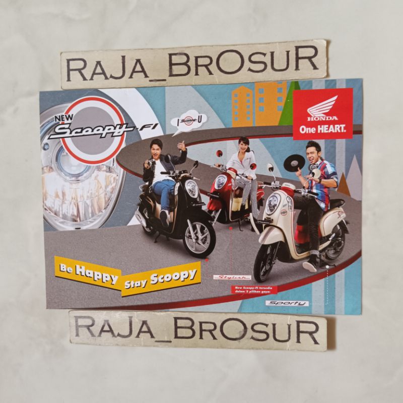 Poster brosur katalog flyer mini Honda New Scoopy FI Injeksi 2013