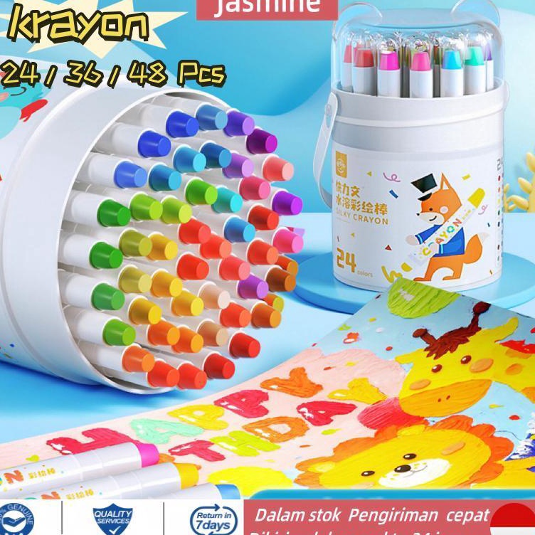 

KODE V7G Free BrushCrayon Putar Washable 3648 Color Crayon For Kids Tidak Beracun yang Dapat Dicuci Seni Gambar Pastel Minyak Crayon Tidak Kotor Ditangan Washable Non Toxic Krayon Anakanak