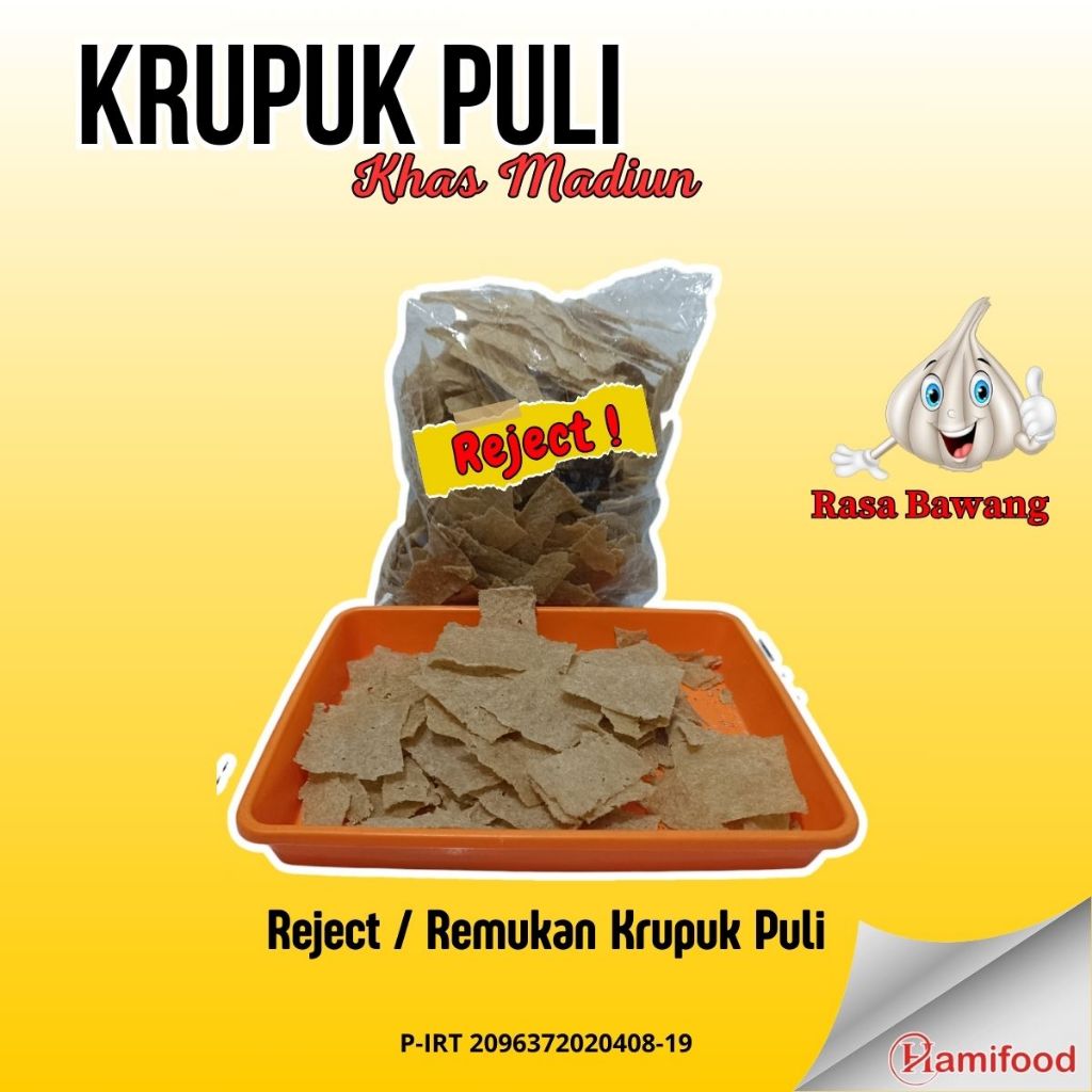 

- [ Reject/Remukan ] Krupuk Puli/ Gendar/ Lempeng Khas Madiun Mentah 1Kg