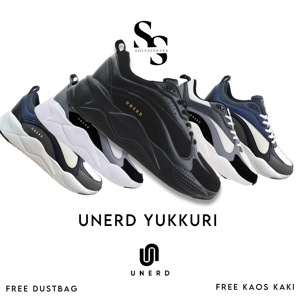 Sepatu Unerd Yukkuri Sepatu Sneakers Casual Sport Sepatu Sneakers Olahraga Pria Unerd Original