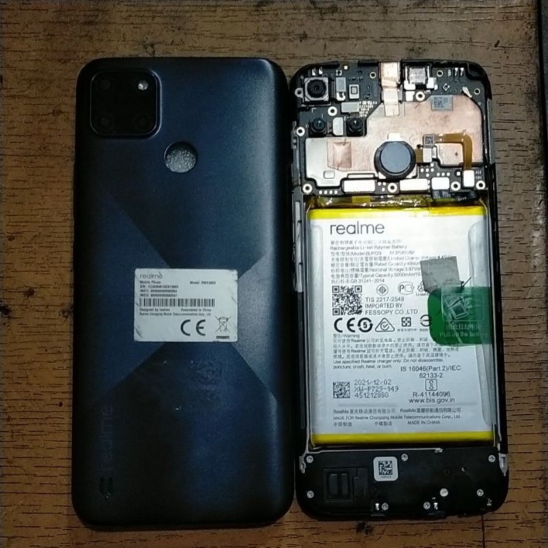 realme c21y mati ic emmc lcd utuh segel