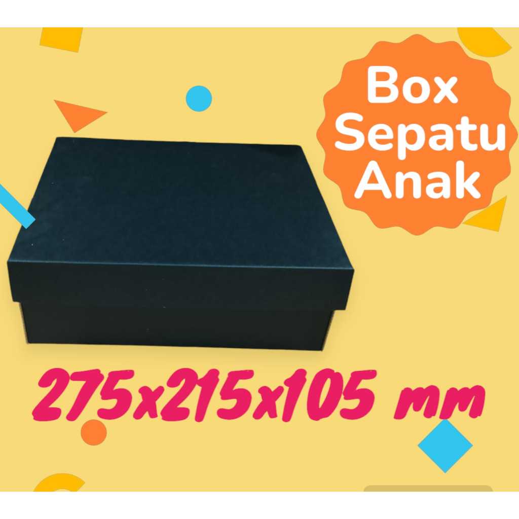 

BOX SEPATU ANAK SIZE 27.5X21.5X10.5 CM/BOX SEPATU ANAK KECIL/BOX SEPATU ANAK KADO/DUS SEPATU ANAK KECIL/DUS SEPATU ANAK/KARDUS SEPATU ANAK/KARDUS SEPATU ANAK KECIL/BOX SEPATU MURAH/BOX SEPATU POLOS/INNER BOX SEPATU/INNERBOX SEPATU/BOX SEPATU HITAM