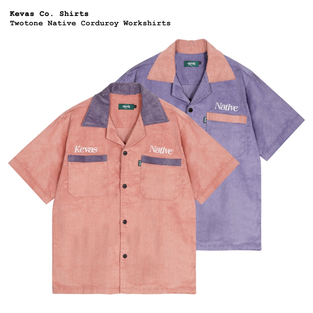 Kevas Twotone Native Corduroy Work Shirts