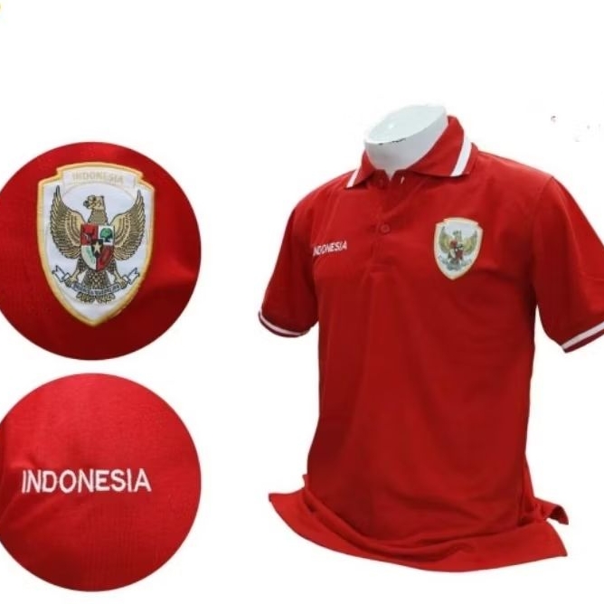 KAOS GARUDA KERAH POLO SHIRT MERAH PUTIH 17 AGUSTUS