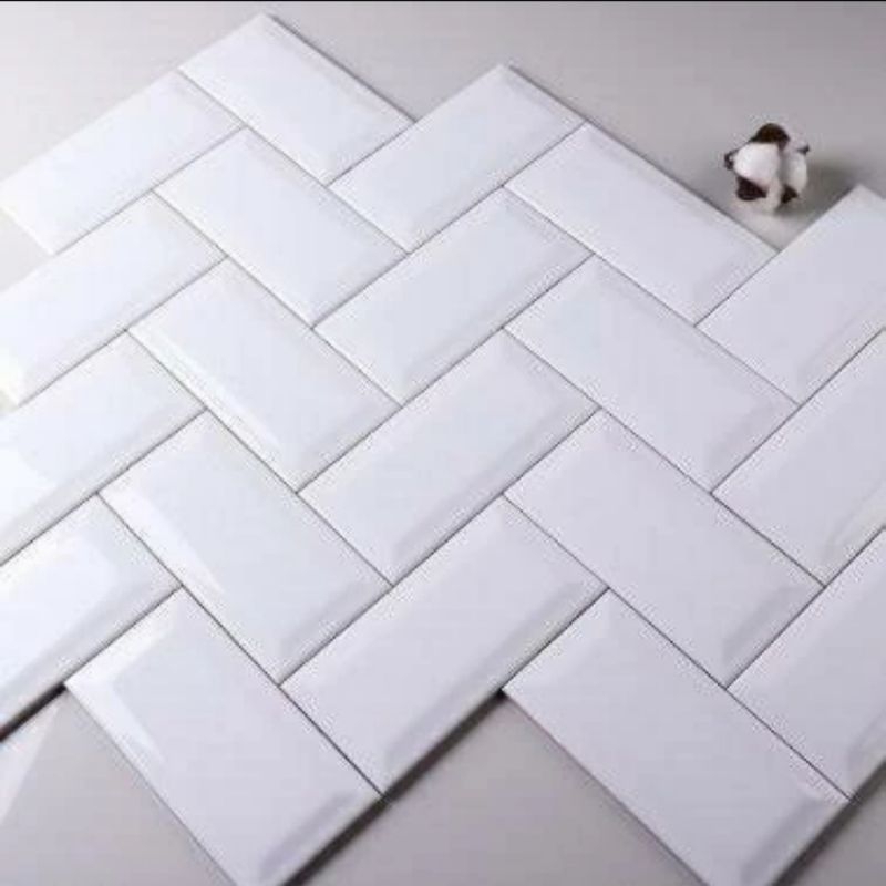 Keramik Dinding Mulia  Bevel White