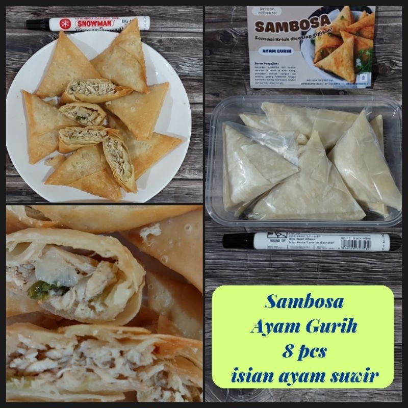 

sambosa AYAM GURIH isi 8 pcs / samosa