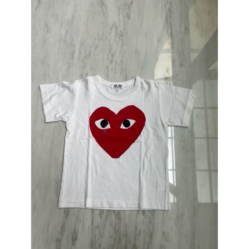 preloved tshirt kids kaos anak Comme Des Garcons CDG Play size 4 100% original authentic
