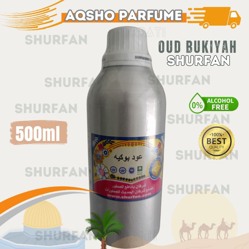 OUD BUKIYAH 500ml By Shurfan, Parfum Import Arab Saudi Bibit Minyak Wangi Original Biang Murni