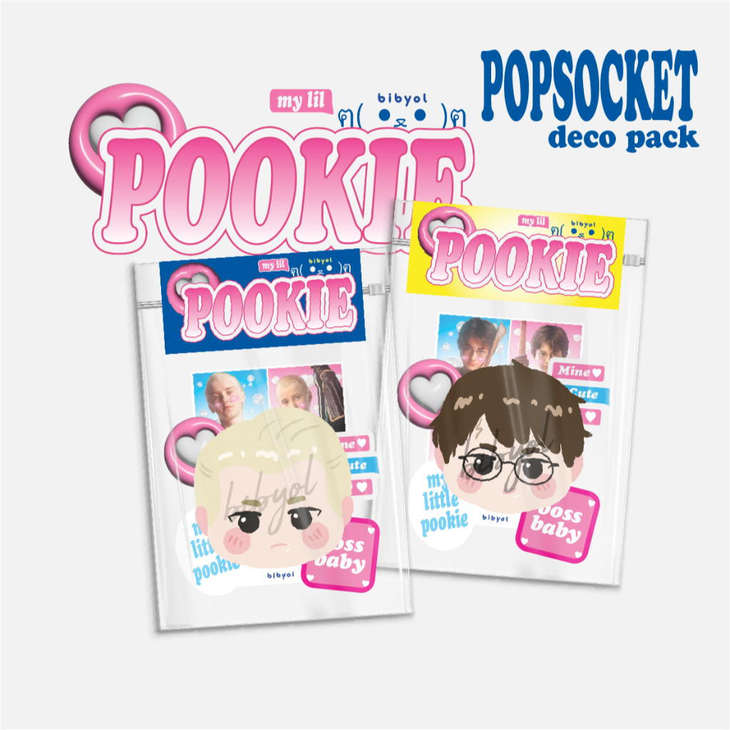 Draco Harry Potter CHIBI Popsocket Deco Pack Fanmerch unofficial by bibyol