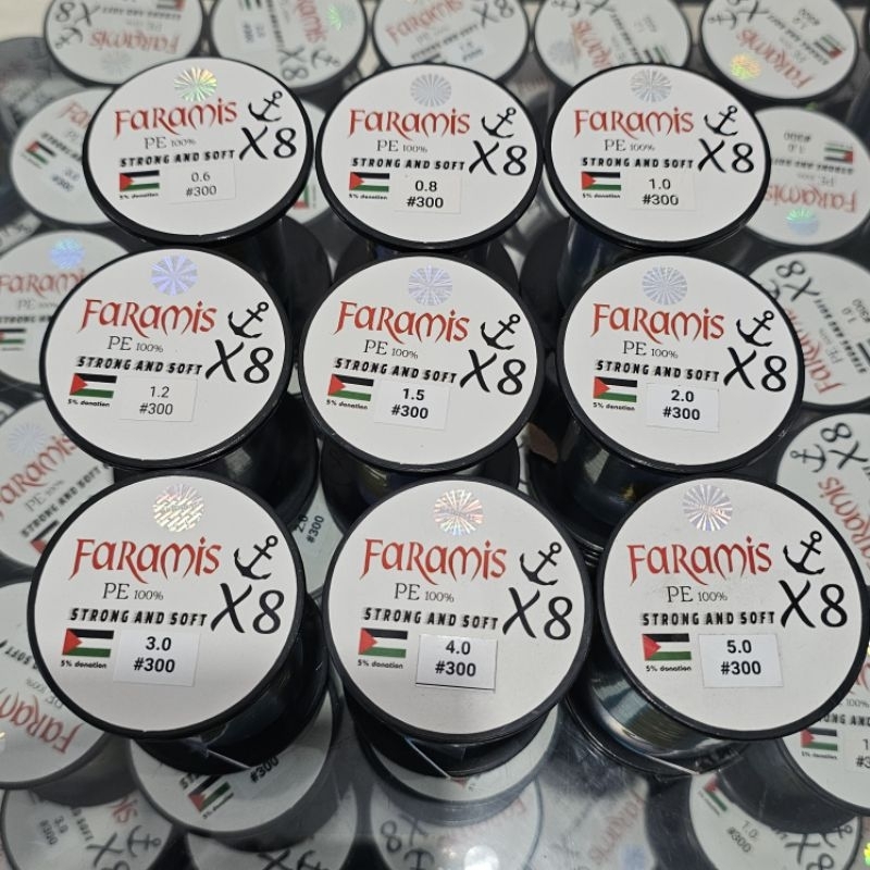 SENAR PANCING / PE FARAMIS X8 300M HALUS KUAT MURAH MULTY COLOUR