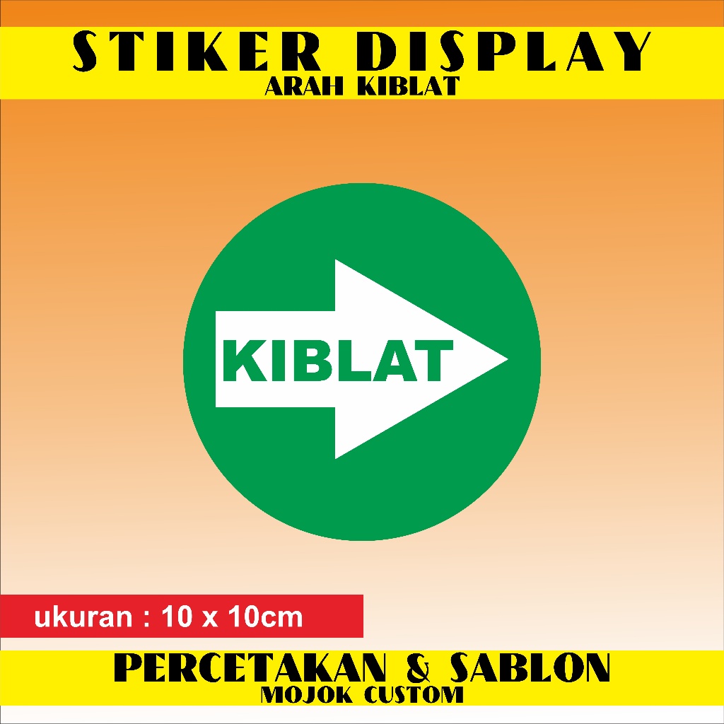 

Stiker Display Arah Kiblat Vynil