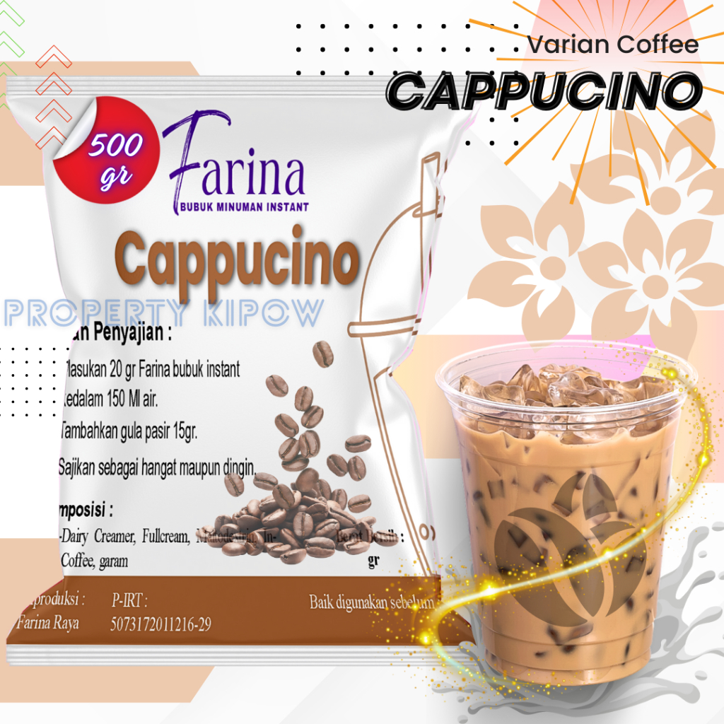 

FARINA Bubuk Minuman Cappucino - Bubuk Minuman Cappucino 500gr Plain