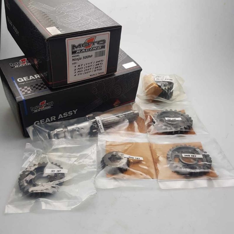 Gigi Rasio Close Gear Ratio Moto 1 Ninja R RR Drag 500 Meter 11/24 18/28 22/28 22/STD 500 M