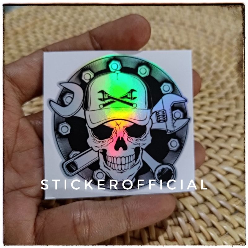 

sticker tengkorak simbol mekanic