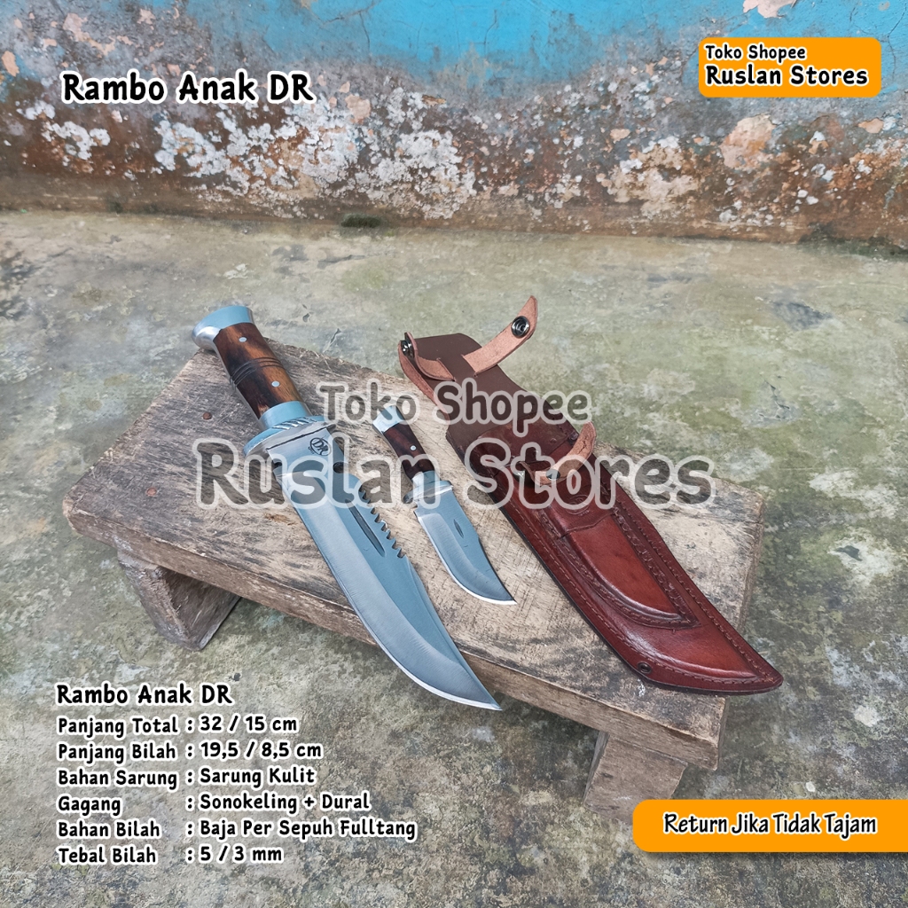 Rambo DR Anak SET (pisau camping)