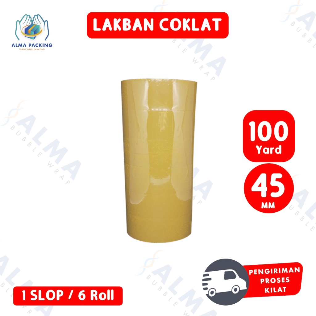 

Lakban OPP Tape / Lakban Coklat Tape 100 Yard (1 Slop)