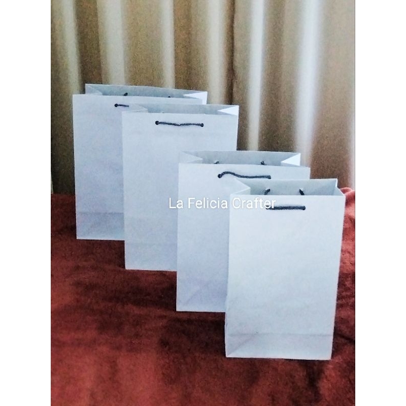 

La Felicia Paperbag Putih Polos Tas Kertas White Souvenir Bingkisan Gift Hampers Parcel
