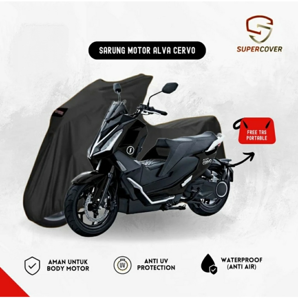 Sarung motor cover motor listrik Alva cervo Supercover outdoor premium waterproof