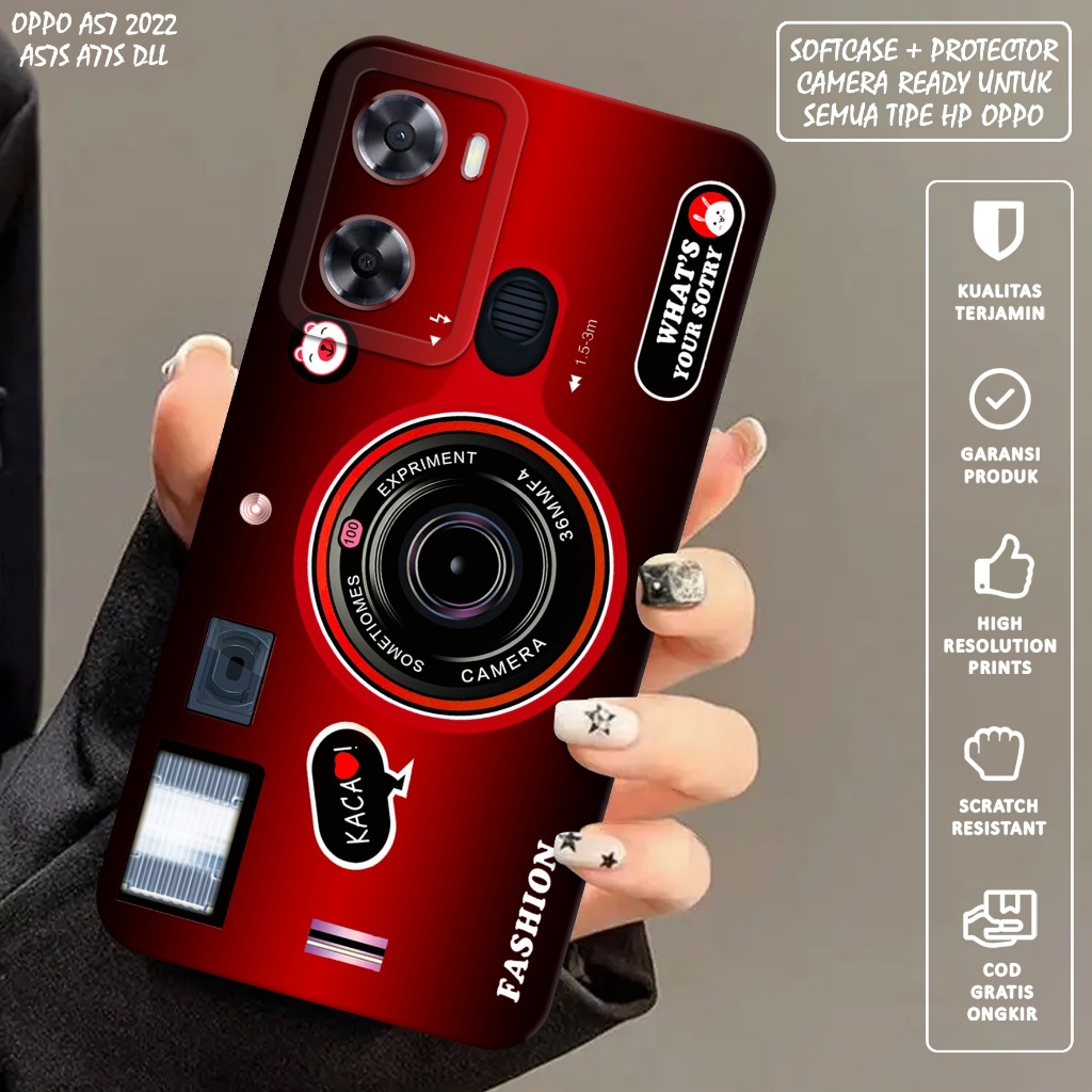 CASE OPPO A57 A57S A77S - Casing Hp Oppo A57 A57S A77S - Softcase Oppo A57 A57S A77S Motif (CAMERA) 