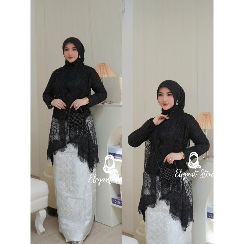 Set baju kondangan//Outer brukat//Baju wisuda//Set rok songket outer brukat