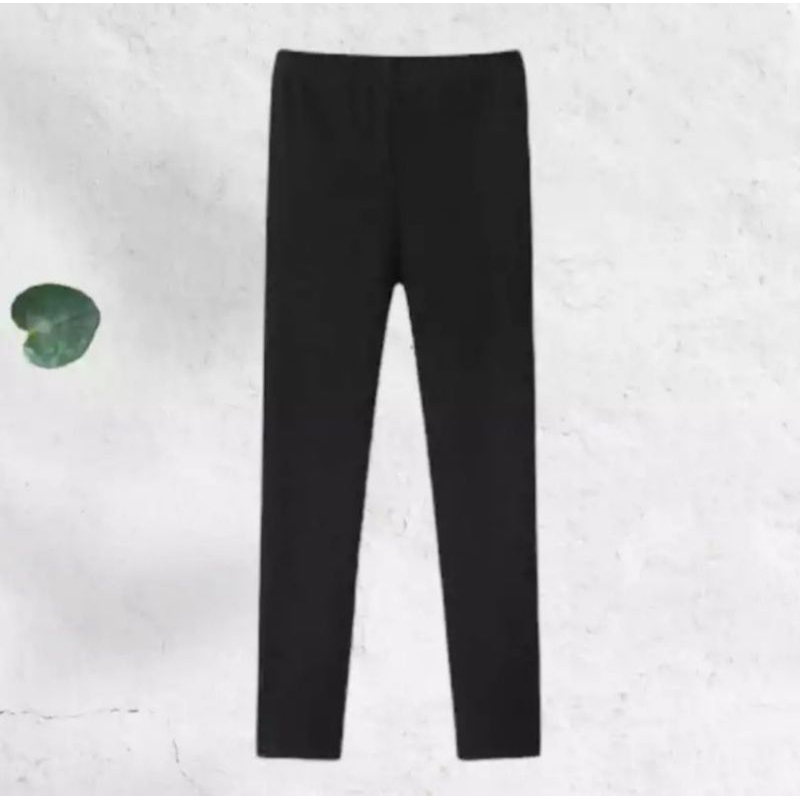 Celana legging anak perempuan warna hitam polos