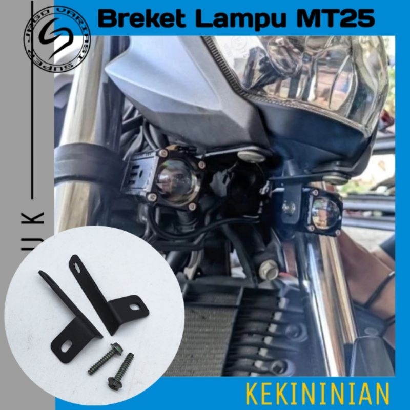 Bracket Lampu D2 Laser Kolong MT25 Dudukan Lampu Tembak Yamaha MT25