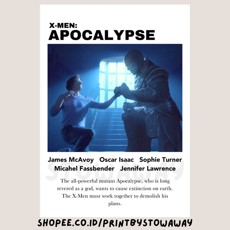 Poster Film Minimalis X-Men: Apocalypse (A5)