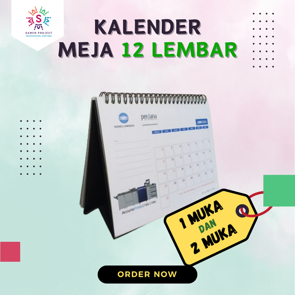 

Cetak Kalender Meja Duduk A5 Landscape 12 Lembar 1 Sisi 2 Sisi Bolak-Balik Rangka Hardcover Hitam