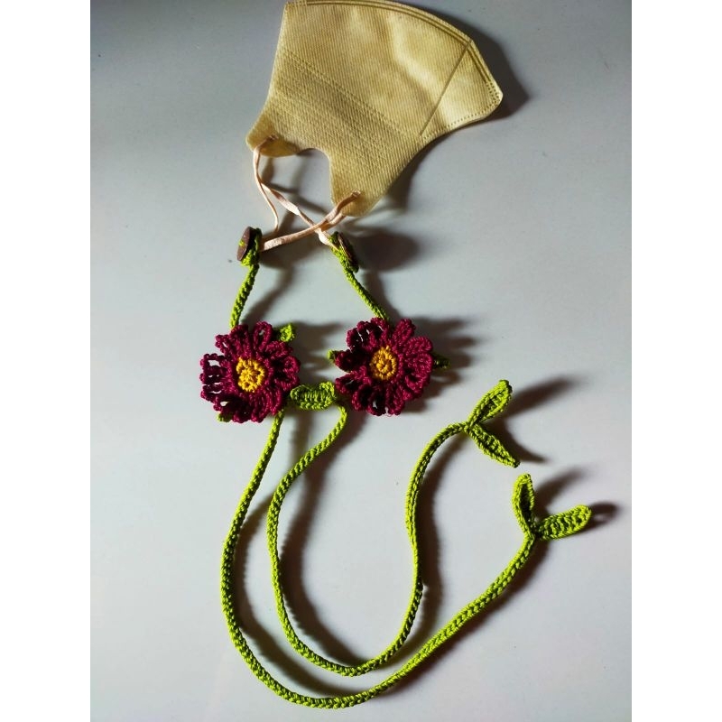 konektor rajut bunga