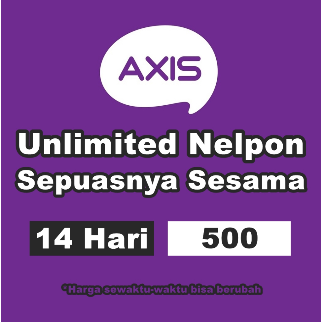 Paket Unlimited Telepon Sesama Axis Sepuasnya 14 Hari