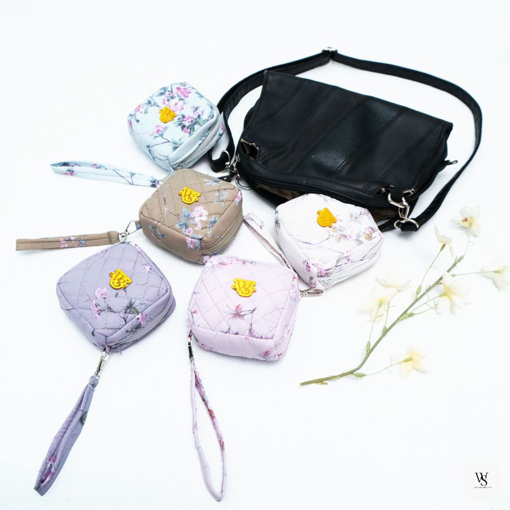 Mukena Dewasa Traveling Mini Pouch kecil Bahan Parasut Korea Motif Terbaru 2024