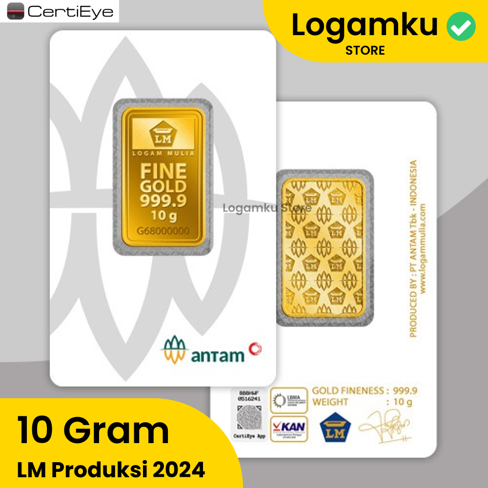 Logam Mulia Emas ANTAM  - LM 10 Gram