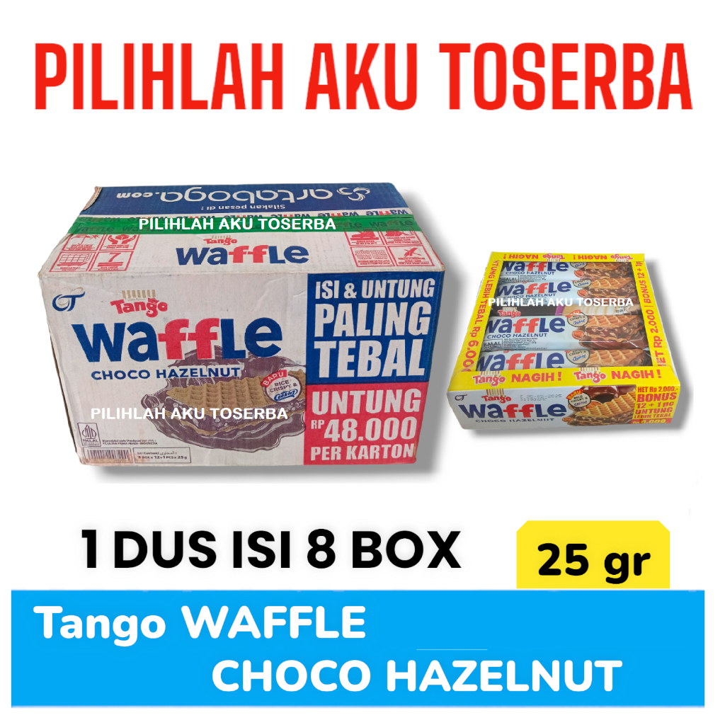 

Tango WAFFLE Choco Hazelnut - ( HARGA 1 DUS )