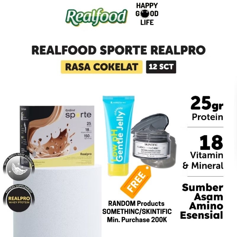 

Realfood Sporte RealPro Coklat - Minuman Sereal Protein Sarang Burung Walet