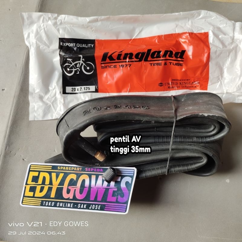 ban dalam kingland 20x2.125 ban dalam sepeda BMX 20x2.125  20 x 2.125