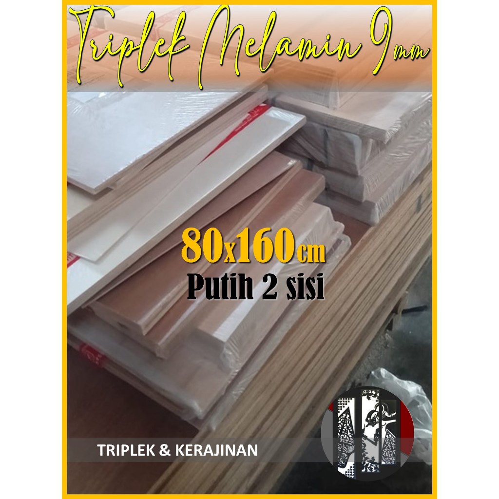 Triplek Melamin Putih 9mm 80x160 cm (2 Muka | Doff-Glossy) 9 mm 80 x 160 | 160x80 | 160 x 80 cm